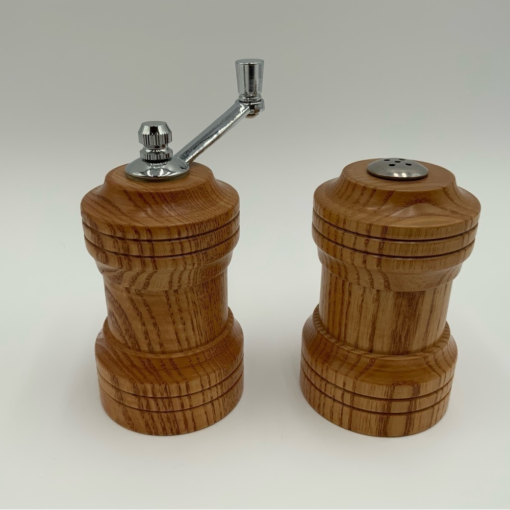 Olde Thompson Vintage Wood Salt Shaker and Pepper Mill  3.75 inches
